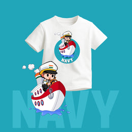 Indian Navy | Round Neck Kids’ Unisex T-Shirt | Pure Cotton Luv My India Fashion | Patriotic T-Shirt