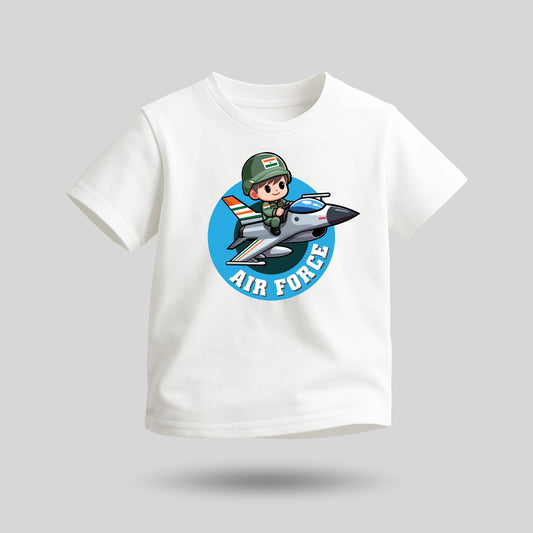 Indian Air Force | Round Neck Kids’ Unisex T-Shirt | Pure Cotton Luv My India Fashion | Patriotic T-Shirt