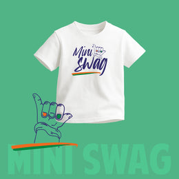 Mini Swag | Round Neck Kids’ Unisex T-Shirt | Pure Cotton Luv My India Fashion | Patriotic T-Shirt
