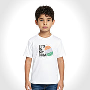 In My DNA | Round Neck Kids’ Unisex T-Shirt | Pure Cotton Luv My India Fashion | Tiranga / Tricolour Patriotic T-Shirt