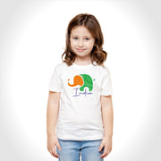 Tiranga Elephant | Round Neck Kids’ Unisex T-Shirt | Pure Cotton Luv My India Fashion | Patriotic T-Shirt