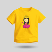 Maa Laxmi | Round Neck Kids’ Unisex T-Shirt | Pure Cotton Luv My India Fashion | Narayani Spiritual T-Shirt