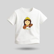 Saraswati Mata | Round Neck Kids’ Unisex T-Shirt | Pure Cotton Luv My India Fashion | Goddess Saraswati Spiritual T-Shirt