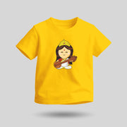 Saraswati Mata | Round Neck Kids’ Unisex T-Shirt | Pure Cotton Luv My India Fashion | Goddess Saraswati Spiritual T-Shirt