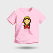Saraswati Mata | Round Neck Kids’ Unisex T-Shirt | Pure Cotton Luv My India Fashion | Goddess Saraswati Spiritual T-Shirt