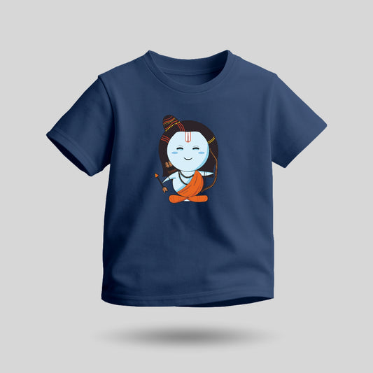 Lord Ram | Round Neck Kids’ Unisex T-Shirt | Pure Cotton Luv My India Fashion | Shri Ram Spiritual T-Shirt