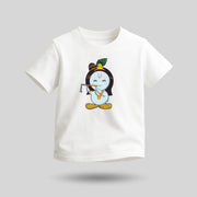 Lord Krishna | Round Neck Kids’ Unisex T-Shirt | Pure Cotton Luv My India Fashion | Shri Krishna Spiritual T-Shirt