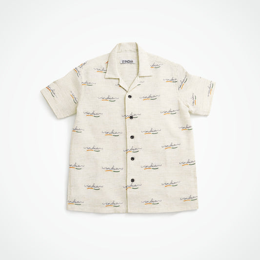 India Script | Kids Casual Shirt | Authentic Khadi Cotton