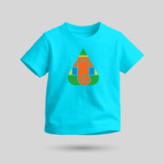 Ganpati Bappa | Modak Shaped Round Neck Kids’ Unisex T-Shirt | Pure Cotton Luv My India Fashion | Ganesh Chaturthi Spiritual T-Shirt