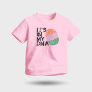 In My DNA | Round Neck Kids’ Unisex T-Shirt | Pure Cotton Luv My India Fashion | Tiranga / Tricolour Patriotic T-Shirt