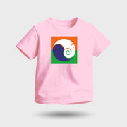 Ganpati Bappa Tricolour | Round Neck Kids’ Unisex T-Shirt | Pure Cotton Luv My India Fashion | Ganesh Chaturthi Spiritual T-Shirt