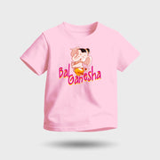 Bal Ganesha | Round Neck Kids’ Unisex T-Shirt | Pure Cotton Luv My India Fashion | Ganesh Chaturthi Spiritual T-Shirt