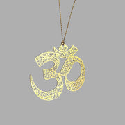 Om Bookmark | Luv My India Spiritual 3x3 Inch Brass Bookmark