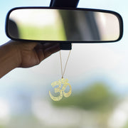 Om Car Hanging Accessory | Luv My India Spiritual 3x3 Inch Brass Car Hanging Accessory