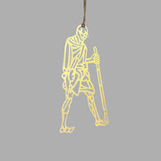 Mahatma Gandhi Car Hanging Accessory | Luv My India Patriotic 1.5x3 Inch Brass Car Hanging Accessory