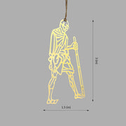 Mahatma Gandhi Car Hanging Accessory | Luv My India Patriotic 1.5x3 Inch Brass Car Hanging Accessory