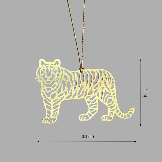 Patriotic Bookmark Set | Luv My India Bookmarks | 2.5x2 Inch Tiger Bookmark | 2x3 Inch Peacock Bookmark | Brass Bookmarks | Curated Pack Of 2