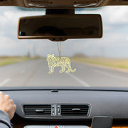 Tiger Car Hanging Accessory | Luv My India National Symbol 2.5x2 Inch Brass Car Hanging Accessory