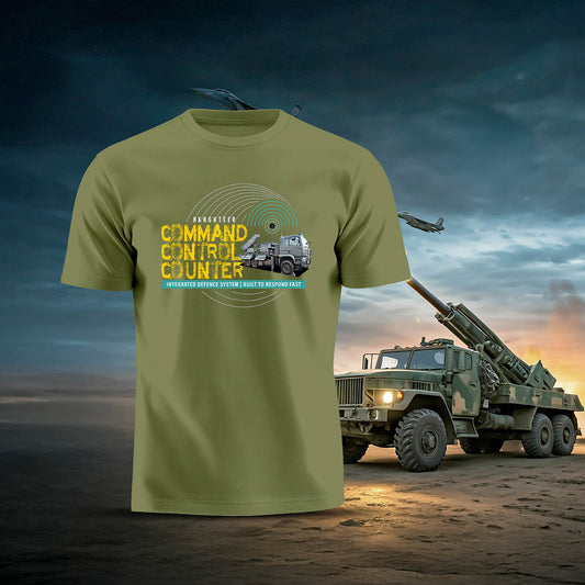 Akashteer | Round Neck Patriotic Unisex T-Shirt | Pure Cotton Luv My India Fashion | Indian Defence T-Shirt