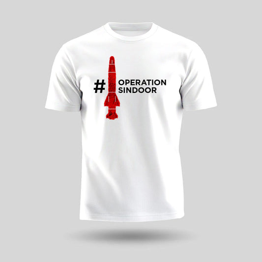 Operation Sindoor Themed | Round Neck Unisex T-Shirt | Pure Cotton Luv My India Fashion | Patriotic T-Shirt