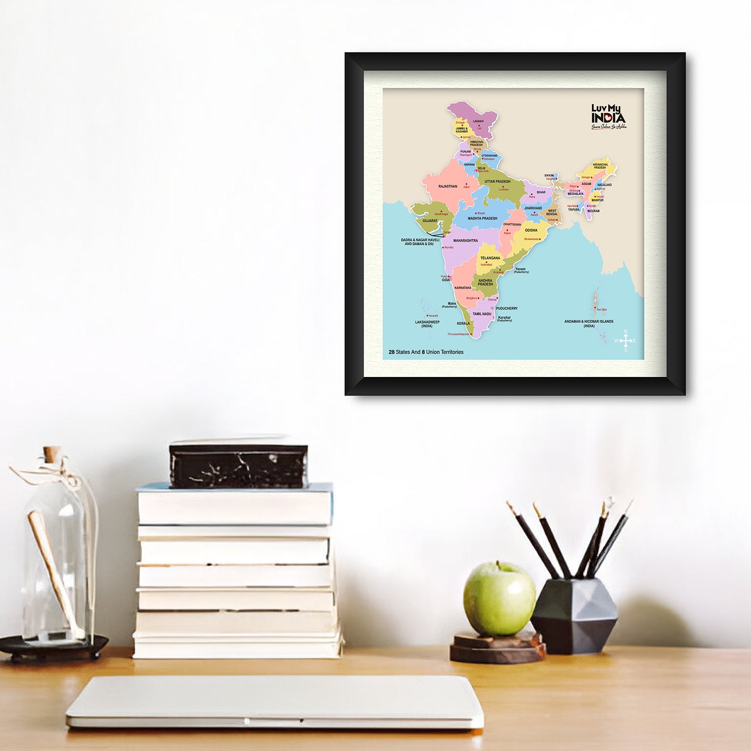 Background India Map Frame Patriotic Frames India | Tiranga & Map Frames | Luv My India