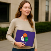 India: Peace, Growth, Courage | Patriotic Blue Sleeve Case Cover Laptop Bag For Men & Women | Luv My India 14.5x11 Inch Waterproof Shock Absorber Laptop/MacBook, Office/College Laptop Bag | 3 Layer Padded Polyester Sponge Laptop Bag