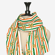 Lotus Motifs Scarf | Luv My India Bemberg Silk Scarf | Digital Print 150x45 CM Patriotic Scarf