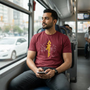 Maa Design | Round Neck Unisex T-Shirt | Pure Cotton Luv My India Fashion | Navratri Spiritual T-Shirt