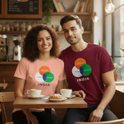 India: Peace, Growth, Courage | Round Neck Unisex T-Shirt | Pure Cotton Luv My India Fashion | Patriotic T-Shirt