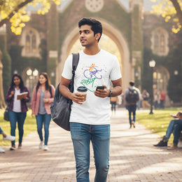 Maa Tujhe Salaam | Round Neck Unisex T-Shirt | Pure Cotton Luv My India Fashion | Tiranga / Tricolour Patriotic T-Shirt