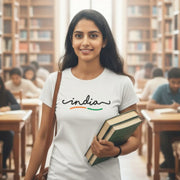 India | Round Neck Unisex T-Shirt | Pure Cotton Luv My India Fashion | Patriotic T-Shirt