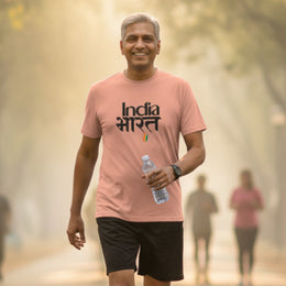 India Bharat Tiranga Flag | Round Neck Unisex T-Shirt | Pure Cotton Luv My India Fashion | Patriotic T-Shirt