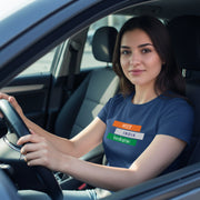 Bharat, India, Hindustan In Tiranga | Round Neck Unisex T-Shirt | Pure Cotton Luv My India Fashion | Patriotic T-Shirt