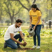India Bharat Tiranga Stripe | Round Neck Unisex T-Shirt | Pure Cotton Luv My India Fashion | Patriotic T-Shirt