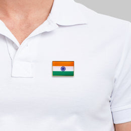 Tiranga Lapel Pin Badge | Luv My India Patriotic Lapel Pin Badge | 3x2 CM Badge For Men And Women | Pack of 5