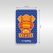 Patriotic Fridge Magnet Set | Luv My India Fridge Magnets | Ashoka Stambh Fridge Magnet | Mera Bharat Mahan Pink Round Fridge Magnet | Swatantra Bharat White Fridge Magnet | Curated Pack of 3