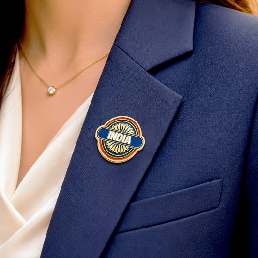 India Pride Enamelled Badge | Pin-free Magnetic Fastener