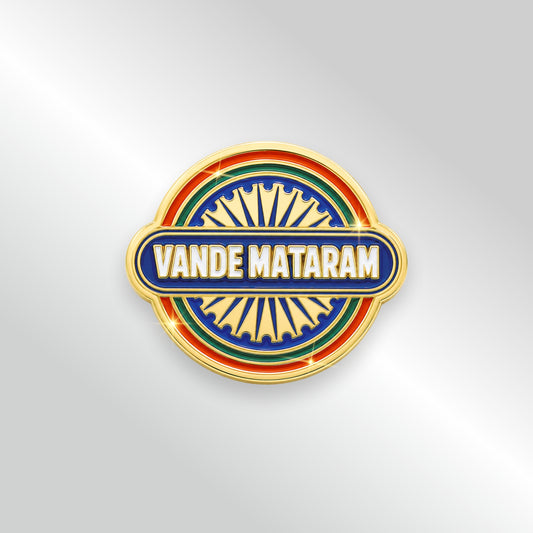 Vande Mataram Enamelled Badge | Pin-free Magnetic Fastener