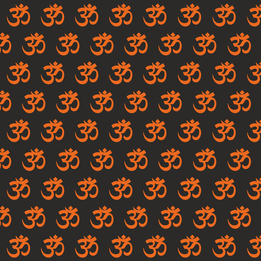 Om Modal Silk Stole | Unisex | Black & Copper