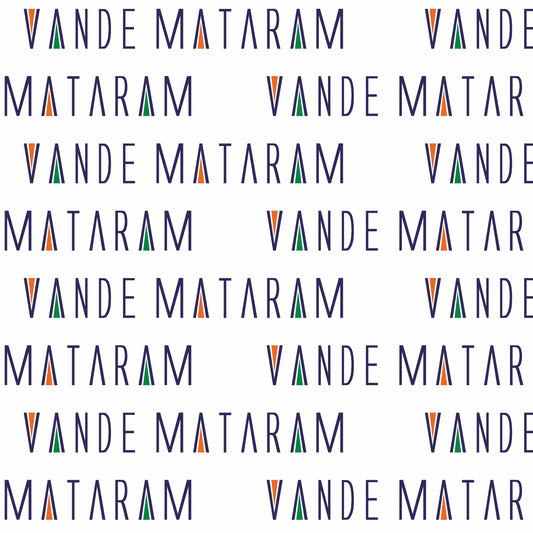 Vande Mataram Modal Silk Stole | Unisex | White & Purple