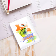 Aatmanirbhar Bharat Tricolour Paperweight | Luv My India Acrylic 2.5x3.5 Inch Patriotic Paperweight