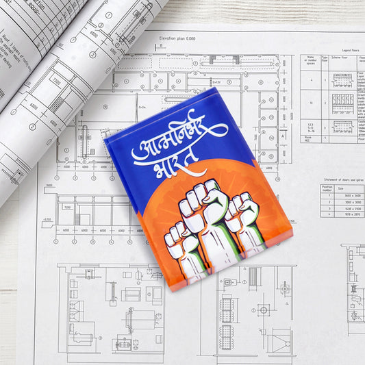 Aatmanirbhar Bharat Paperweight | Luv My India Acrylic 2.5x3.5 Inch Patriotic Paperweight