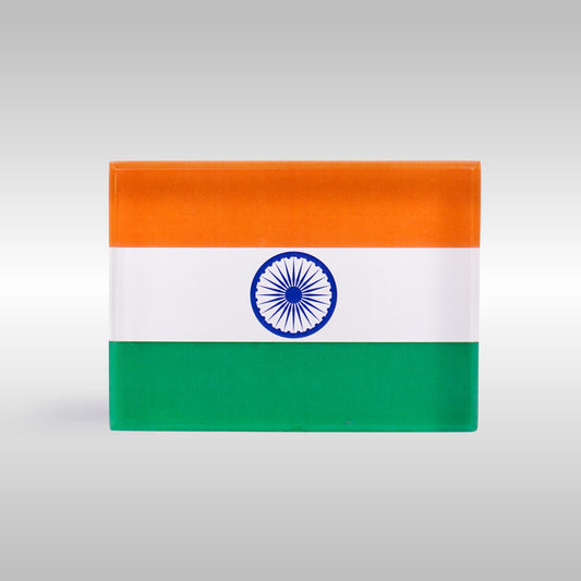 Tiranga Paperweight | Luv My India Acrylic 3.5x2.5 Inch Patriotic Paperweight