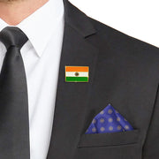18k Gold Tone Plated Tiranga Badge | Luv My India Patriotic Lapel Pin Badge | 3.5x2.5 CM Badge For Men And Women