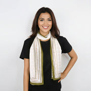 Namaste Sada Vatsale Matrubhume | Unisex Mulmul Cotton Stole | Luv My India Fashion | 200x50 CM | Elegant Hand-Block Stole