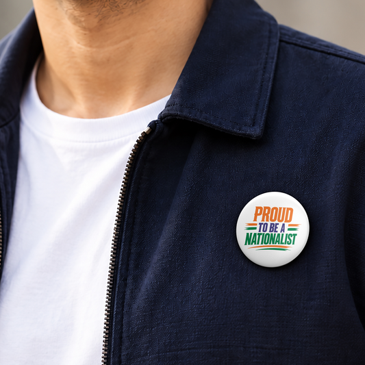 Proud to Be a Nationalist Tricolour Round Badge | Gloss Finish