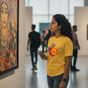 Fierce Spirit Of Maa | Round Neck Unisex T-Shirt | Pure Cotton Luv My India Fashion | Navratri Spiritual T-Shirt