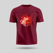 Divine Gaze Of Maa Durga | Round Neck Unisex T-Shirt | Pure Cotton Luv My India Fashion | Navratri Spiritual T-Shirt