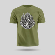 Shakti Roop Of Maa Durga | Round Neck Unisex T-Shirt | Pure Cotton Luv My India Fashion | Navratri Spiritual T-Shirt