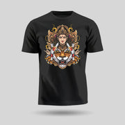 Maa Durga With Lion | Round Neck Unisex T-Shirt | Pure Cotton Luv My India Fashion | Navratri Spiritual T-Shirt